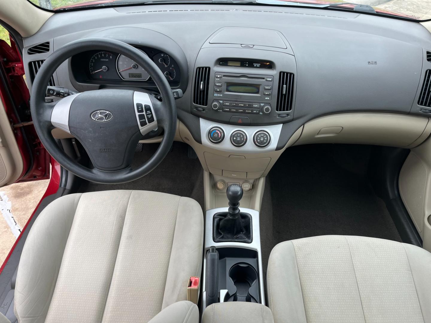 2008 red /TAN Hyundai Elantra GLS (KMHDU46D78U) with an 2.0L L4 DOHC 16V engine, Manual transmission, located at 14700 Tomball Parkway 249, Houston, TX, 77086, (281) 444-2200, 29.928619, -95.504074 - Photo#10